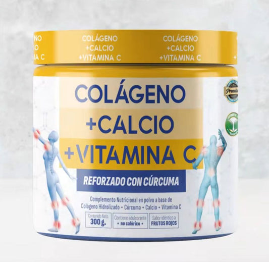 Colágeno + Calcio + Vitamina C con Cúrcuma – Fuerza para tus Huesos y Articulaciones